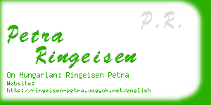 petra ringeisen business card